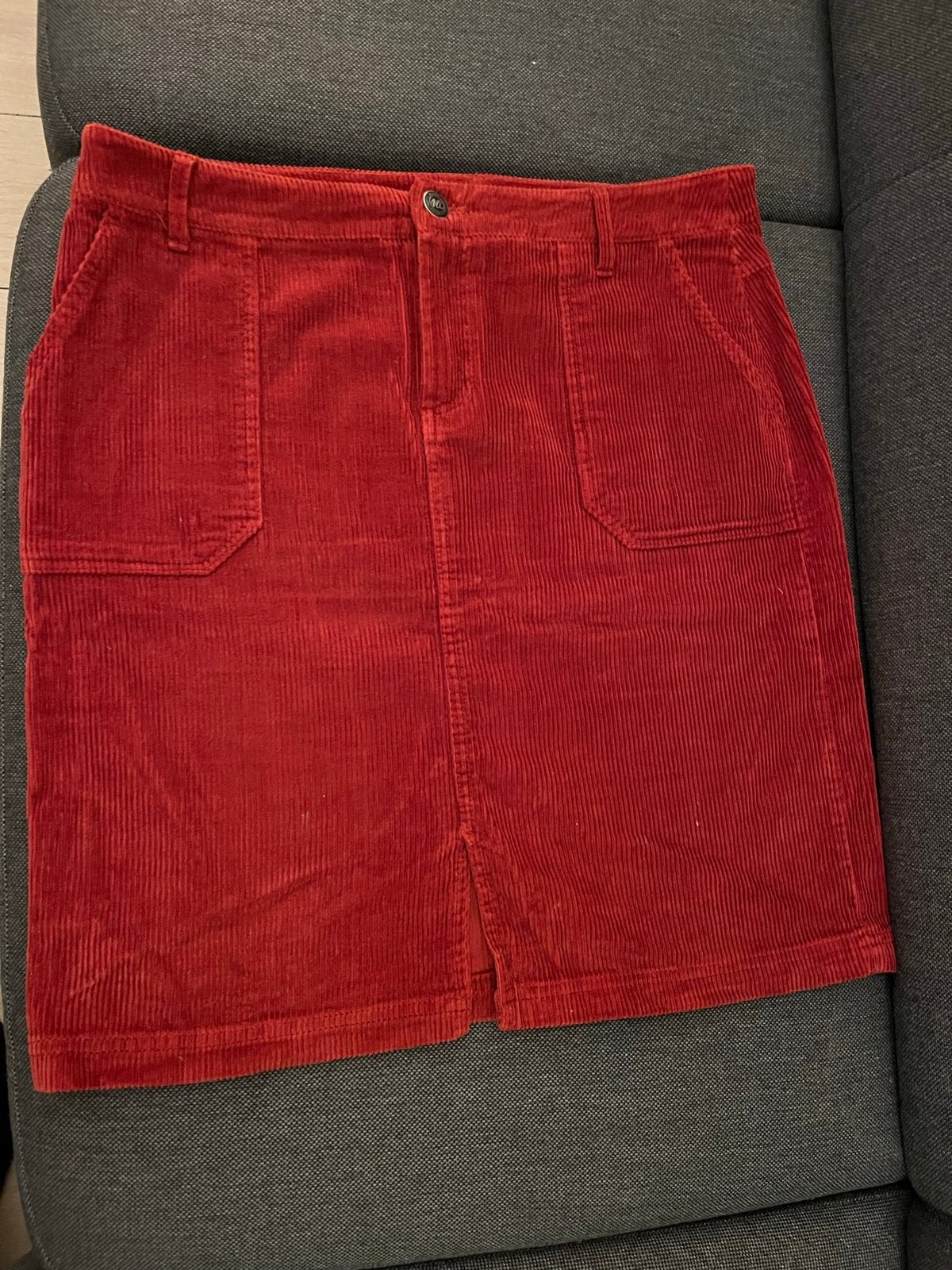 Rode corduroy rok met zakken merk Sandwich, Maat 42/44 (L), Ophalen of Verzenden, Zo goed als nieuw, Boven de knie