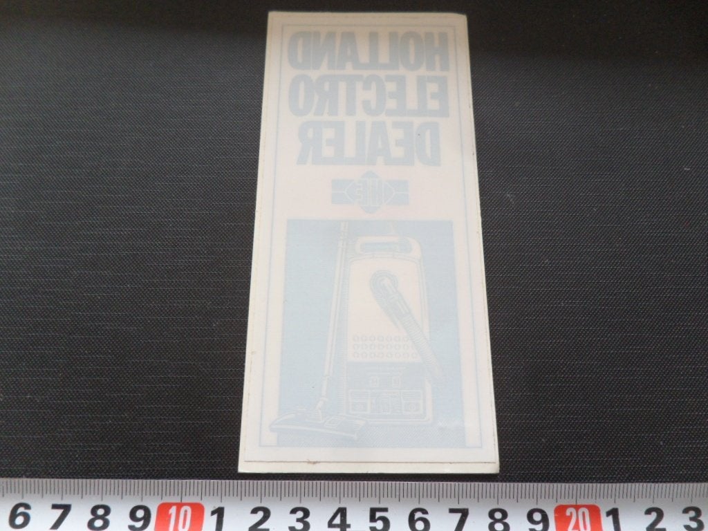 sticker raamsticker stofzuiger holland electro dealer, Ophalen, Zo goed als nieuw