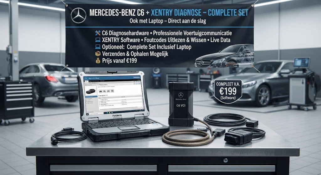 Mercedes-Benz C6 XENTRY Diagnose Complete Set Ook met Laptop, Ophalen of Verzenden, Zo goed als nieuw