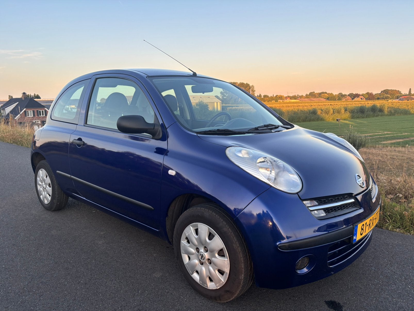 Nette Nissan Micra 1.2 48KW 3DR 2005 Lage KM-stand, Auto's, Nissan, Stof, 4 cilinders, Blauw, Origineel Nederlands