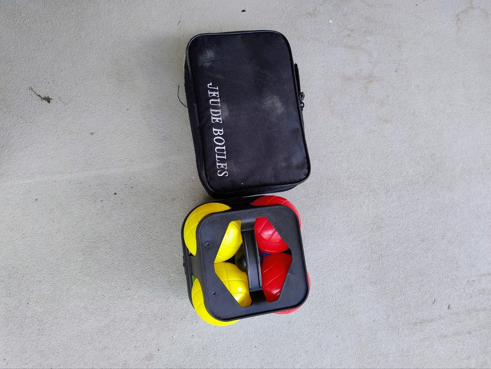 Petanque / Jeu de Boules set met 6 ballen en tas, Ophalen, Gebruikt