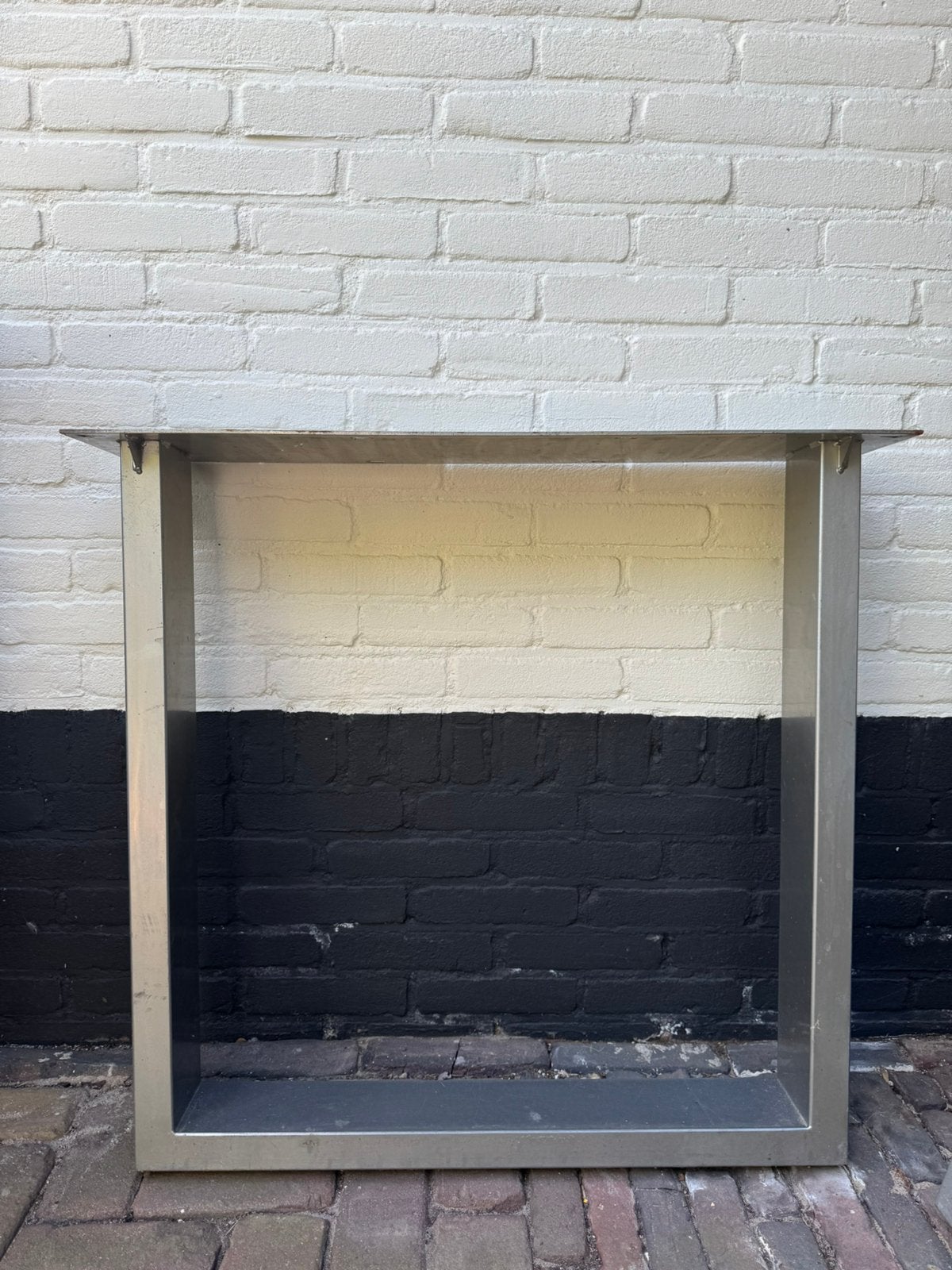 Set van twee industriele U tafelpoten meubelpoten, Antiek en Kunst, Ophalen