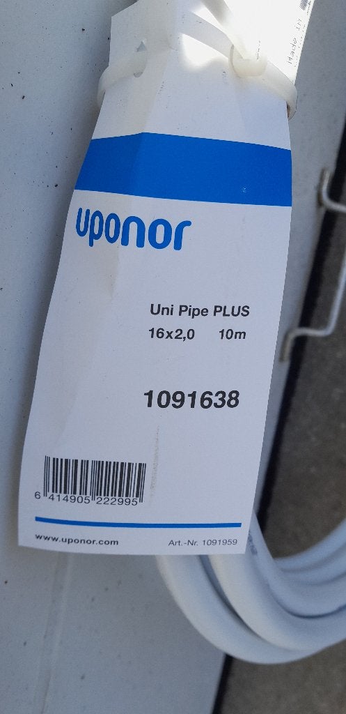 Uponor  Uni Pipe Plus 16x2 10m, Ophalen, Overige materialen, 6 meter of meer, Overige typen