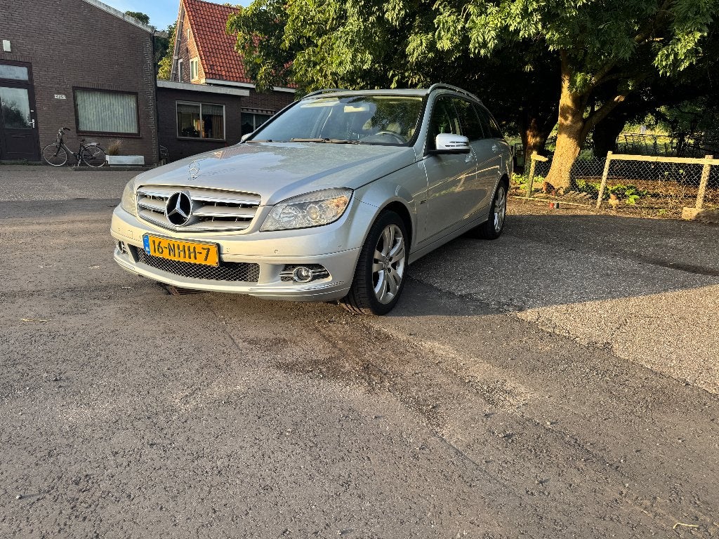 Mercedes-Benz C-Klasse 1.6 C180 Kompr. Estate AUT 2009 Grijs, Auto's, Automaat, Achterwielaandrijving, Te koop, 750 kg