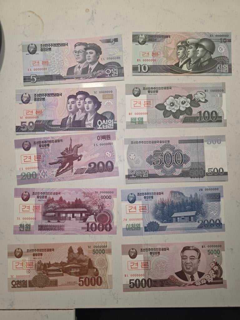 Noord Koreans briefgeld, Ophalen of Verzenden, Oost-Azië