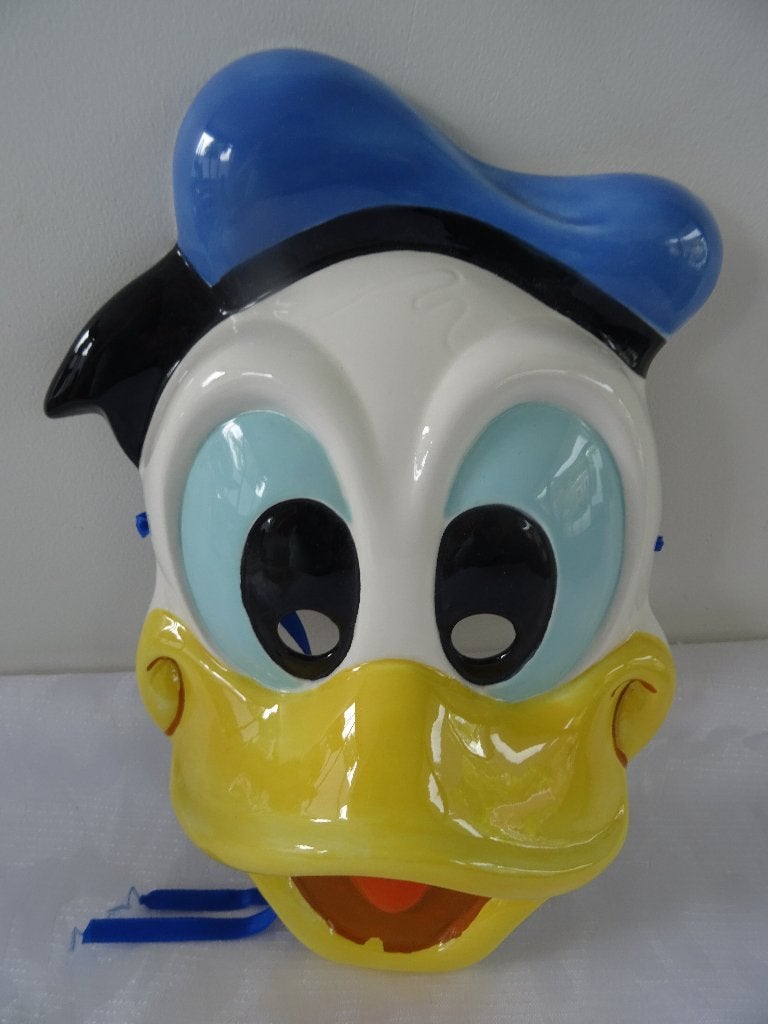 Donald Duck porselein masker jaren '70 Disney wall mask, Ophalen of Verzenden, Overige figuren, Zo goed als nieuw, Beeldje of Figuurtje