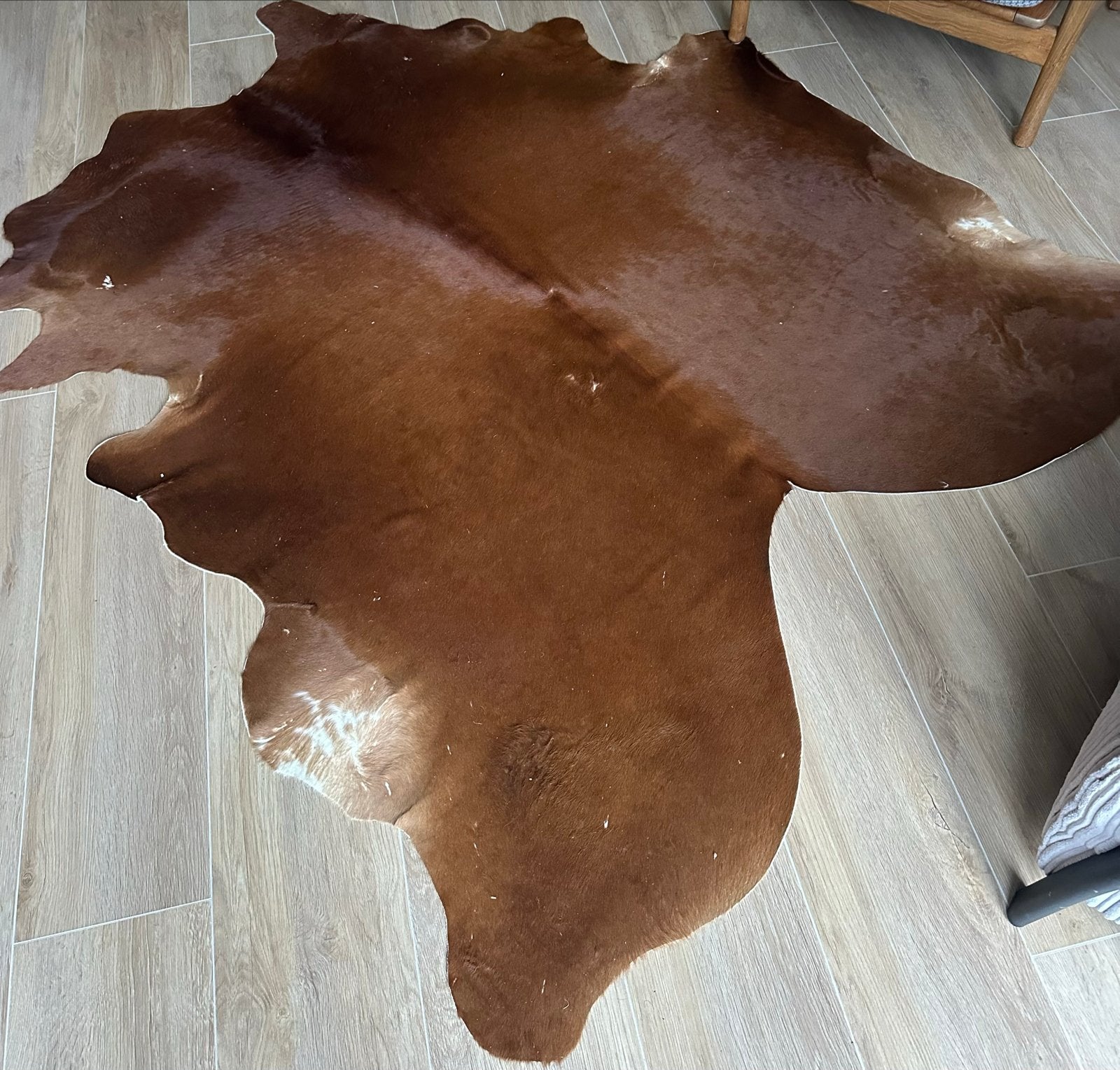 IKEA Koldby Koeienhuid Vloerkleed - Bruin/Wit, Ophalen, Bruin, 150 tot 200 cm, 200 cm of meer
