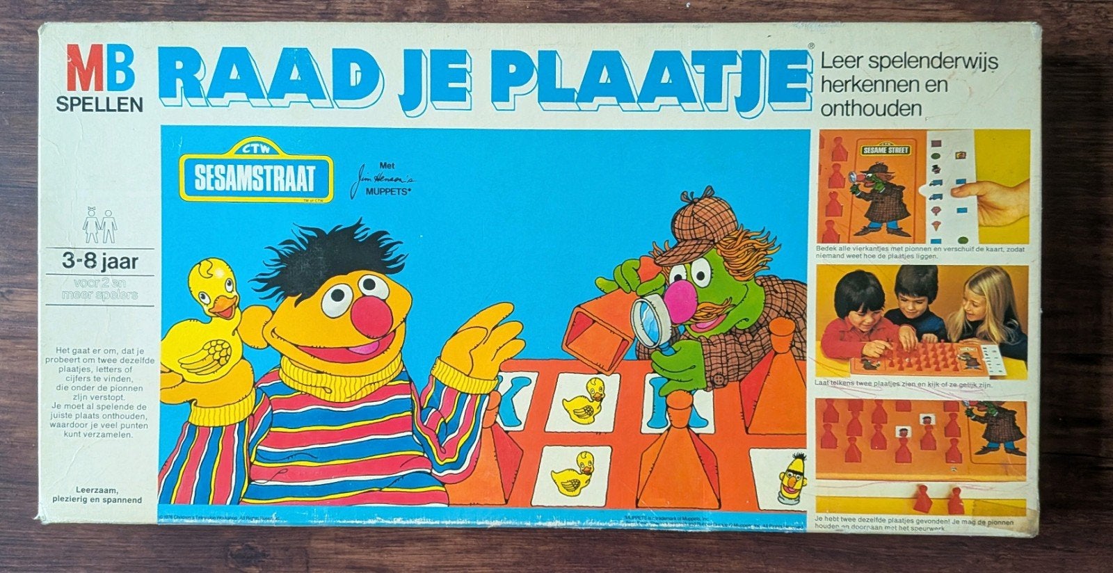 MB Raad Je Plaatje Sesamstraat Bordspel, Een of twee spelers, Ophalen of Verzenden, Gebruikt, MB Spellen