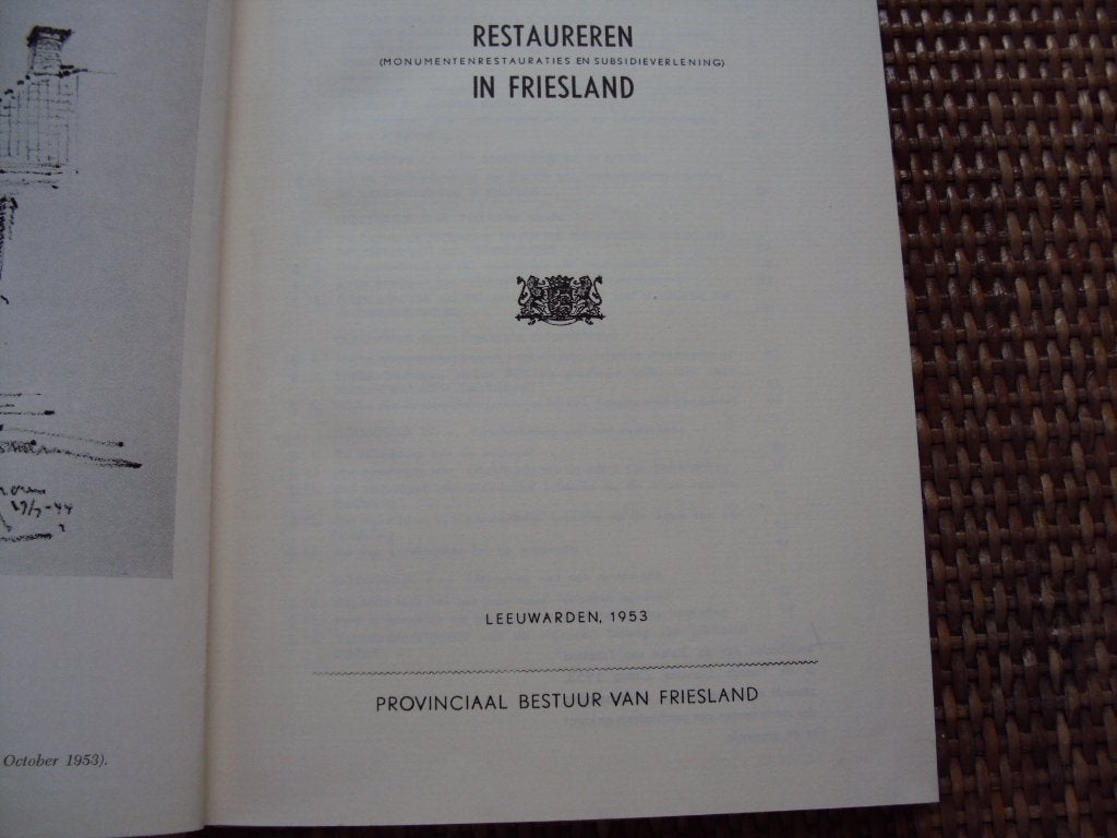 Restaureren in Friesland, Gelezen, J.J. Kalma e.a., Ophalen of Verzenden, Architectuur algemeen