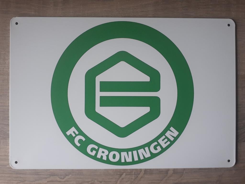 Fc Groningen 20x30 cm Metalen Reclamebord, Ophalen of Verzenden, Nieuw, Poster, Plaatje of Sticker