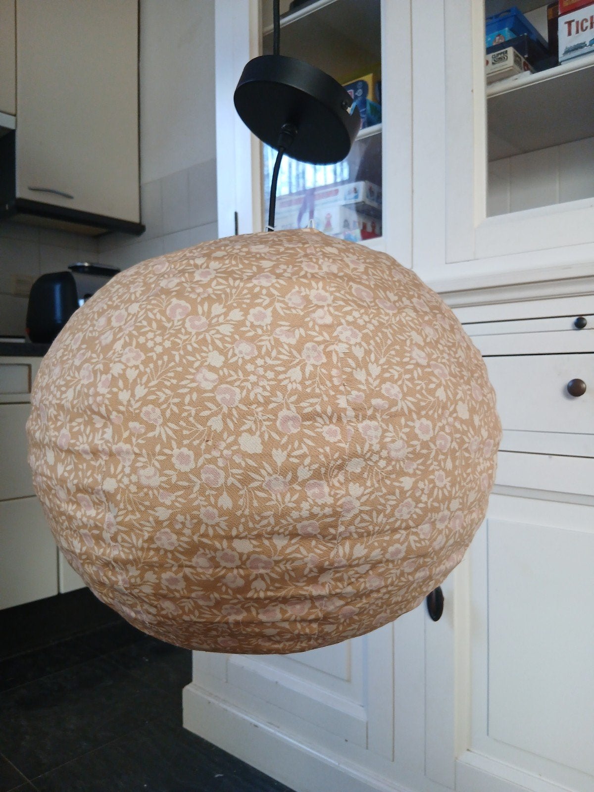 Karwei Hanglamp Lana Geel - Zo goed als nieuw, Ophalen, Modern, Sfeervol, Textiel, E27 (groot)