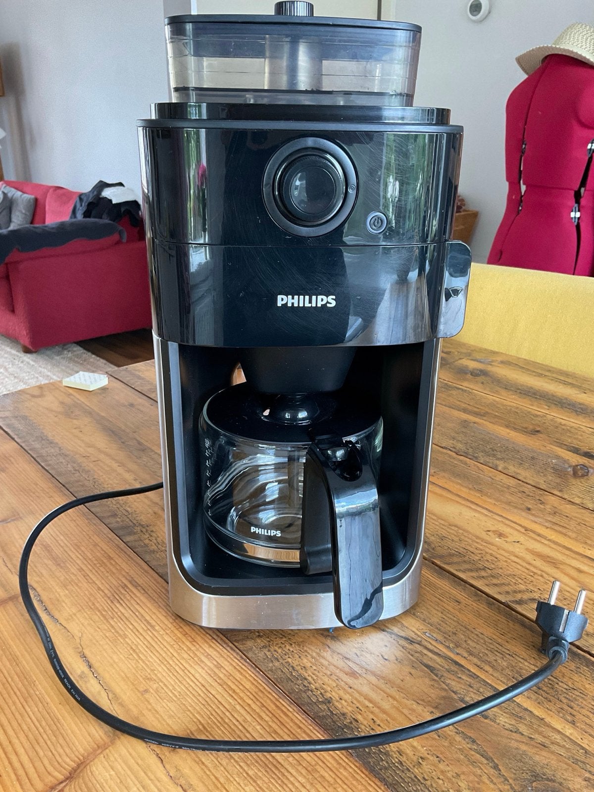 Philips Koffiezetapparaat met ingebouwde bonenmaler, Witgoed en Apparatuur, Koffiezetapparaten, Gebruikt, Koffiemachine, 4 tot 10 kopjes