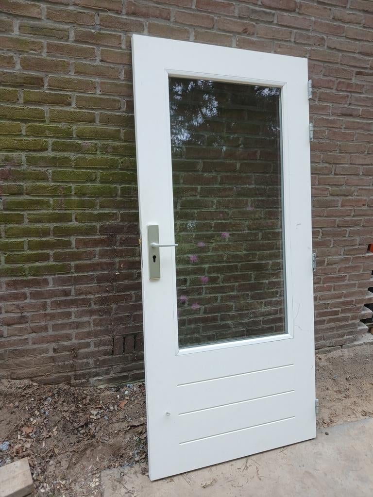 achterdeur met dubbele glas, Ophalen, Gebruikt, 80 tot 100 cm, Buitendeur