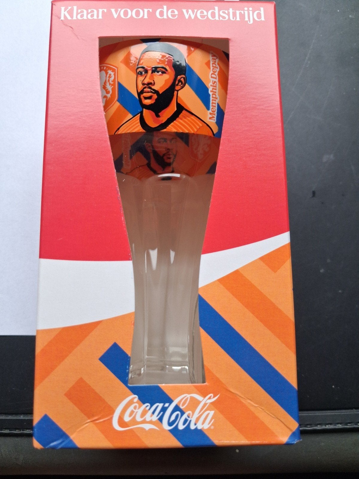 MEMPHIS DEPAY COCA-COLA glas WK'26, Verzamelen, Ophalen of Verzenden, Buitenlandse clubs