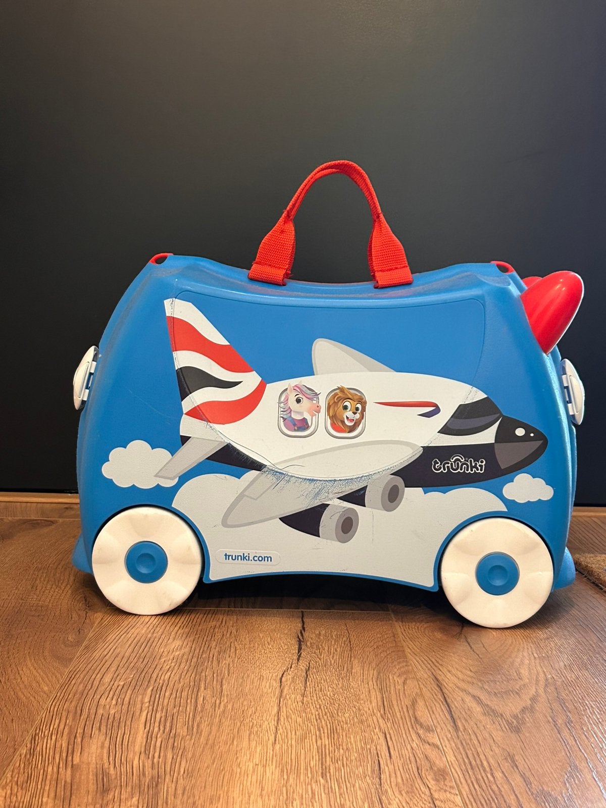 Trunki kinder koffer vliegtuig design - perfect voor reizen!, Ophalen of Verzenden, Zo goed als nieuw