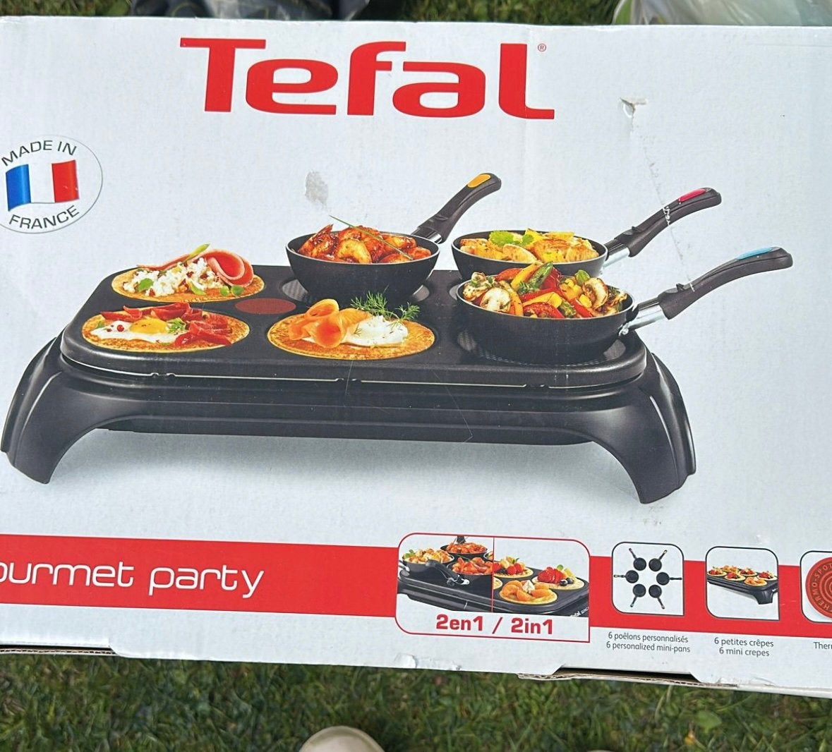 Tefal Gourmet Party 2-in-1 Wok&Crêpes Party ,Nieuw in doos, Ophalen of Verzenden, Nieuw, 4 t/m 7 personen