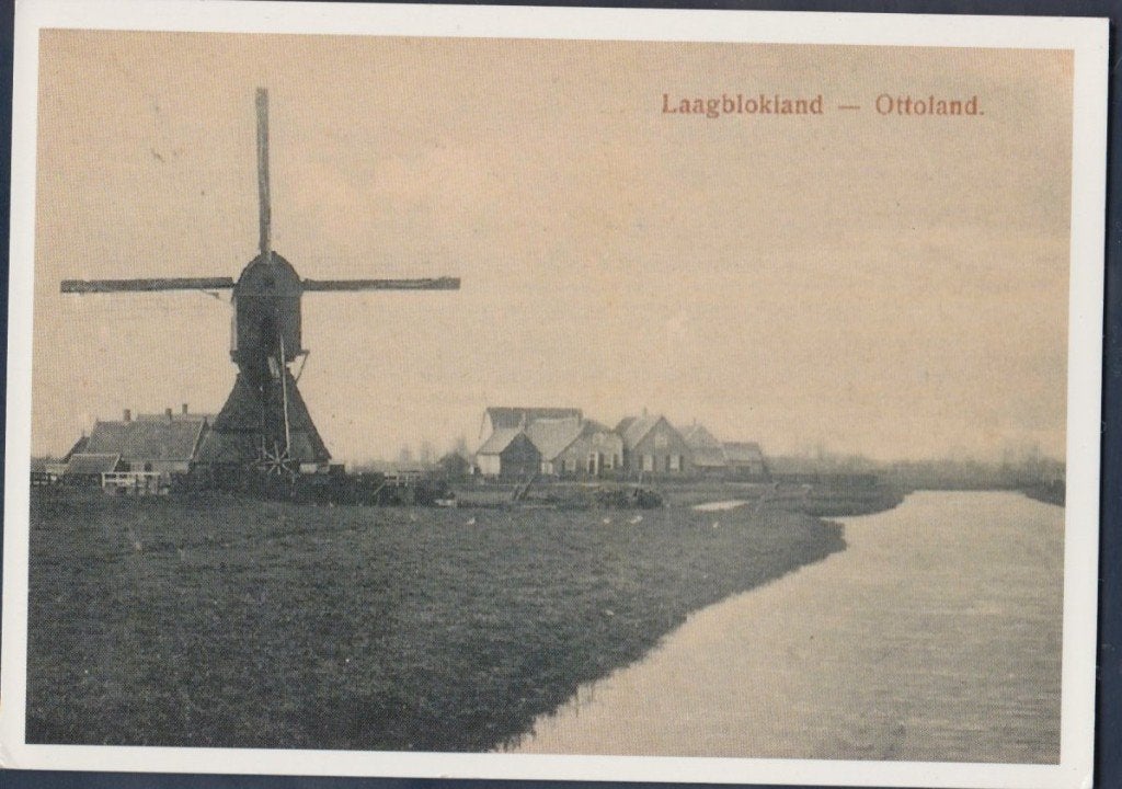 Laagblokland Ottoland Molen Wip Watermolen Ongelopen Info ak, Verzamelen, Ansichtkaarten | Nederland, Verzenden, 1980 tot heden