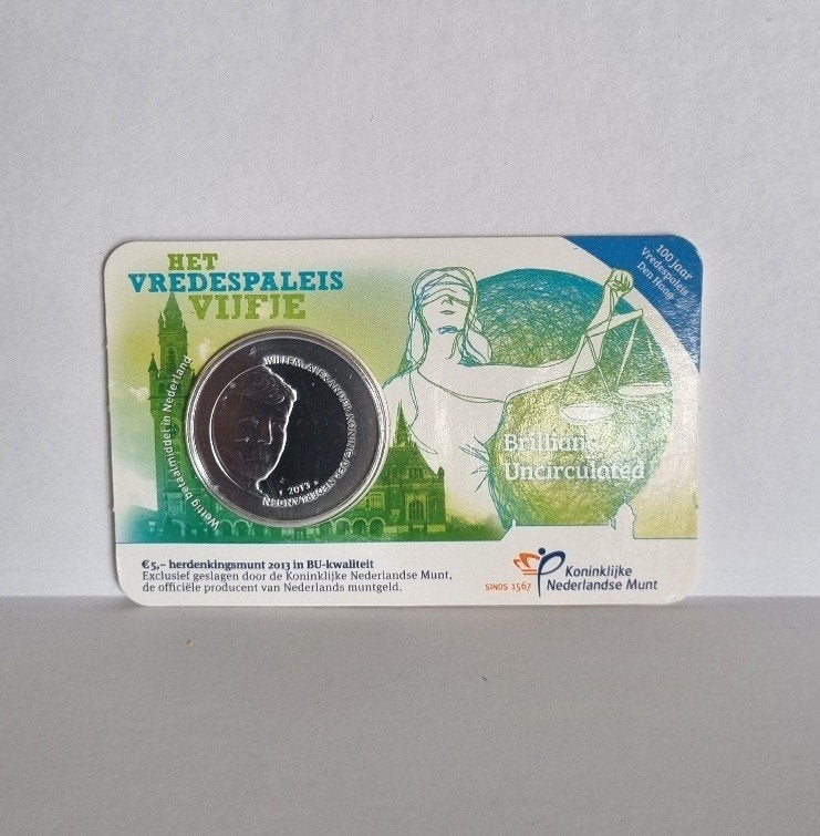 5 Euro coincard 2013 - Vredespaleis BU, Ophalen of Verzenden, Koningin Beatrix, Euro's
