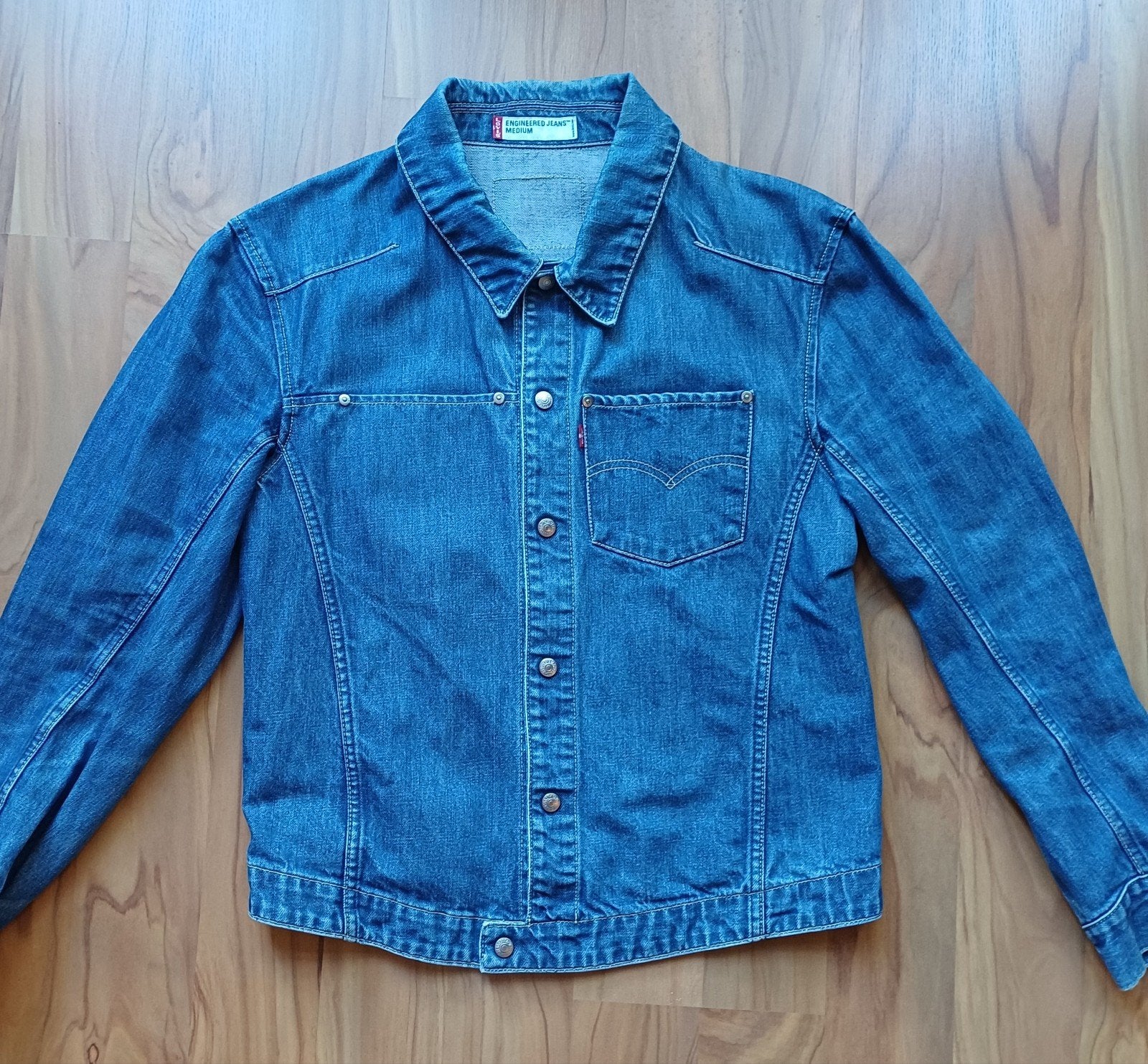 Vintage nineties Levi's Engineered Jeans spijkerjack maat M, Ophalen, Levi's, Gedragen, Maat 48/50 (M)