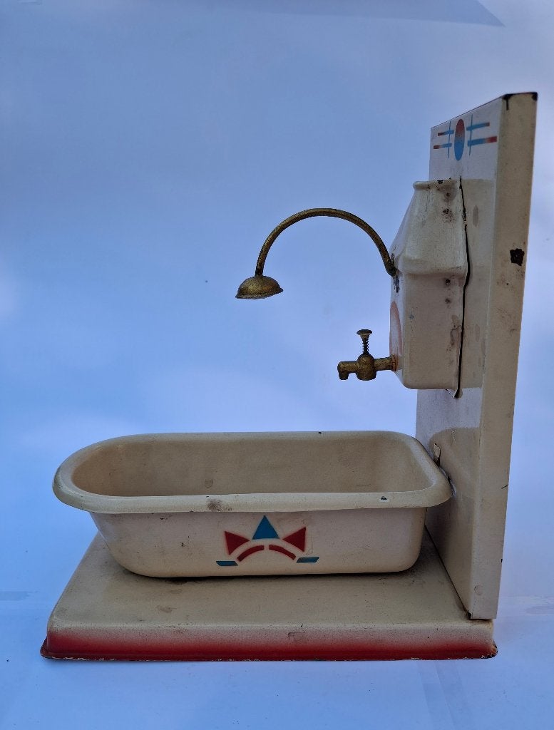 POPPENHUIS BADKAMER JAREN 50 | BAD, TOILET EN WASTAFEL, Ophalen of Verzenden