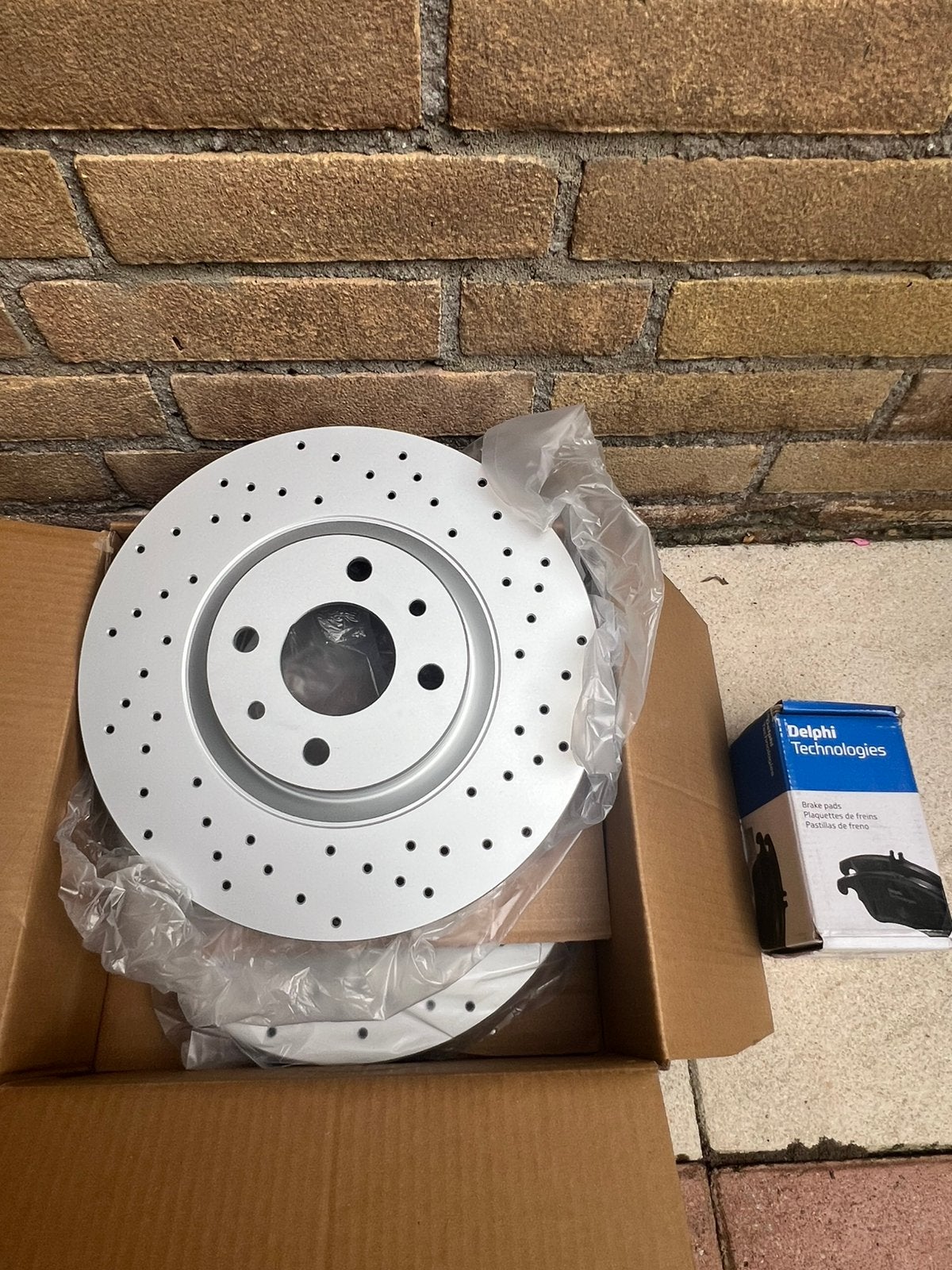 Abarth geperforeerde remschijven met blokken nieuw, Ophalen of Verzenden, Nieuw
