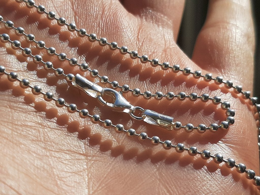 Vanoli 925 zilveren ball chain kogel ketting 90 100 2mm, Daiva1973@hotmail.com, Vanoli, Amsterdam, Nieuw