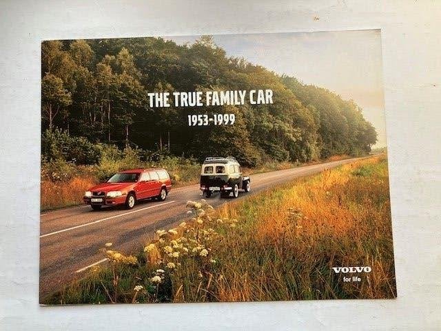 Volvo  The  True   Family   Car      1953-1999      Brochure, Ophalen of Verzenden, Zo goed als nieuw, Volvo