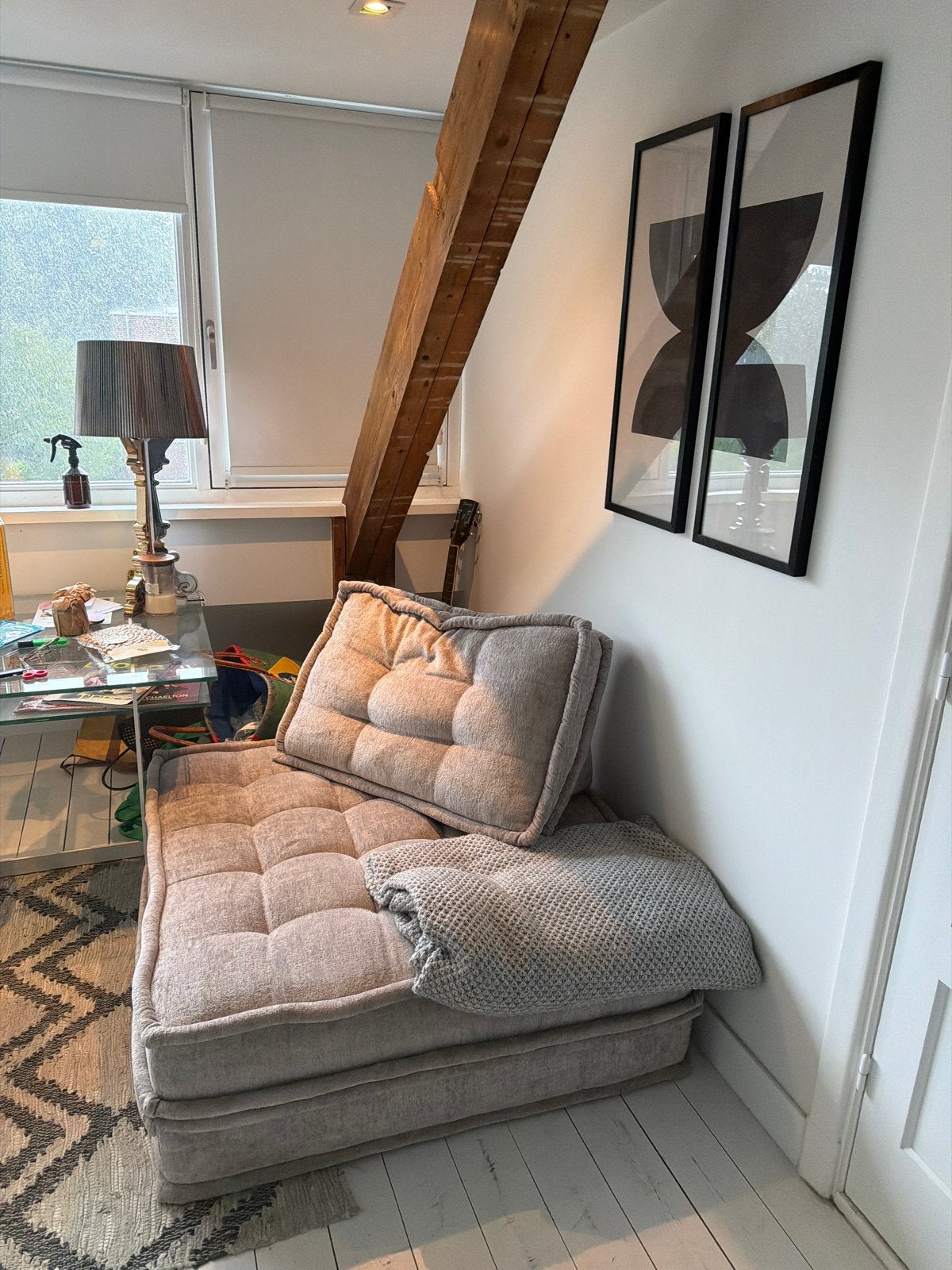 Comfortabele lounge stoel - zo goed als nieuw, Ophalen of Verzenden, Zo goed als nieuw, Stof, 100 tot 125 cm