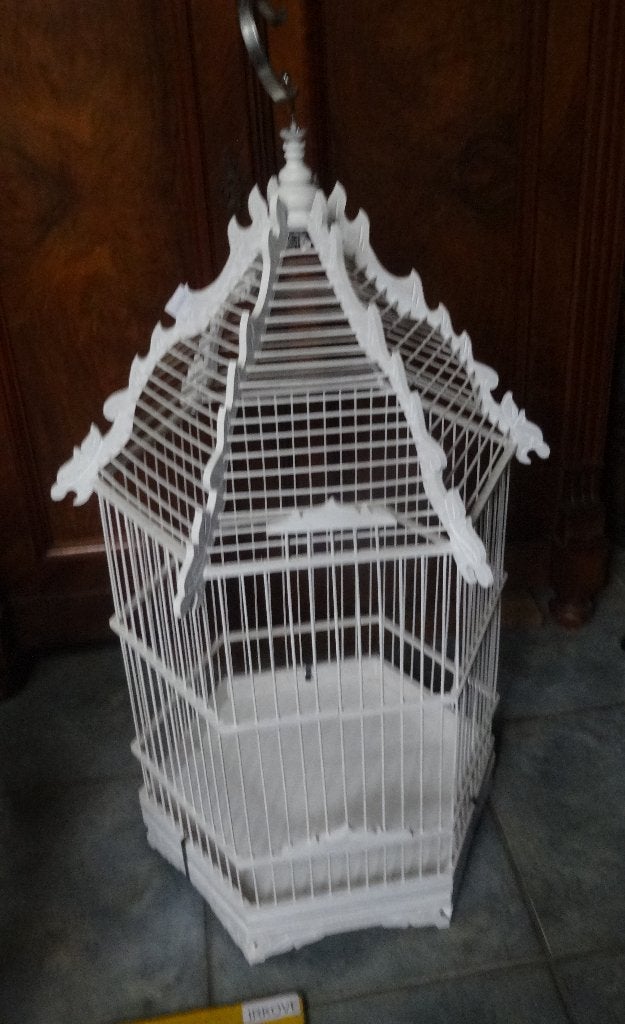 2 X BROCANTE VOGELKOOI * WIT EN BLANK * Chinees *, Ophalen of Verzenden