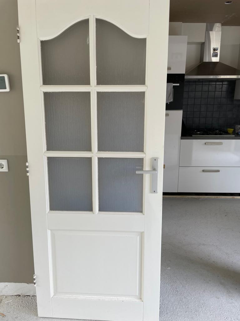 Mooie binnendeur met glas, Ophalen, Binnendeur, 200 tot 215 cm, Glas