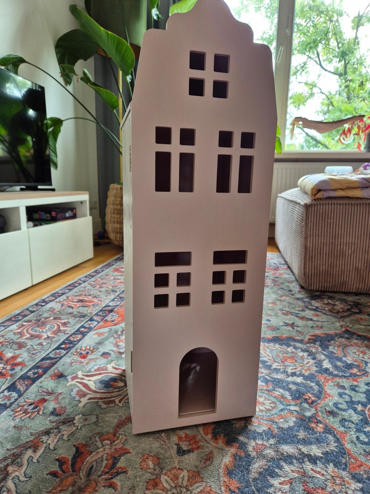 Roze Hema poppenhuis met opbergruimte, Kinderen en Baby's, Ophalen, Gebruikt, Poppenhuis