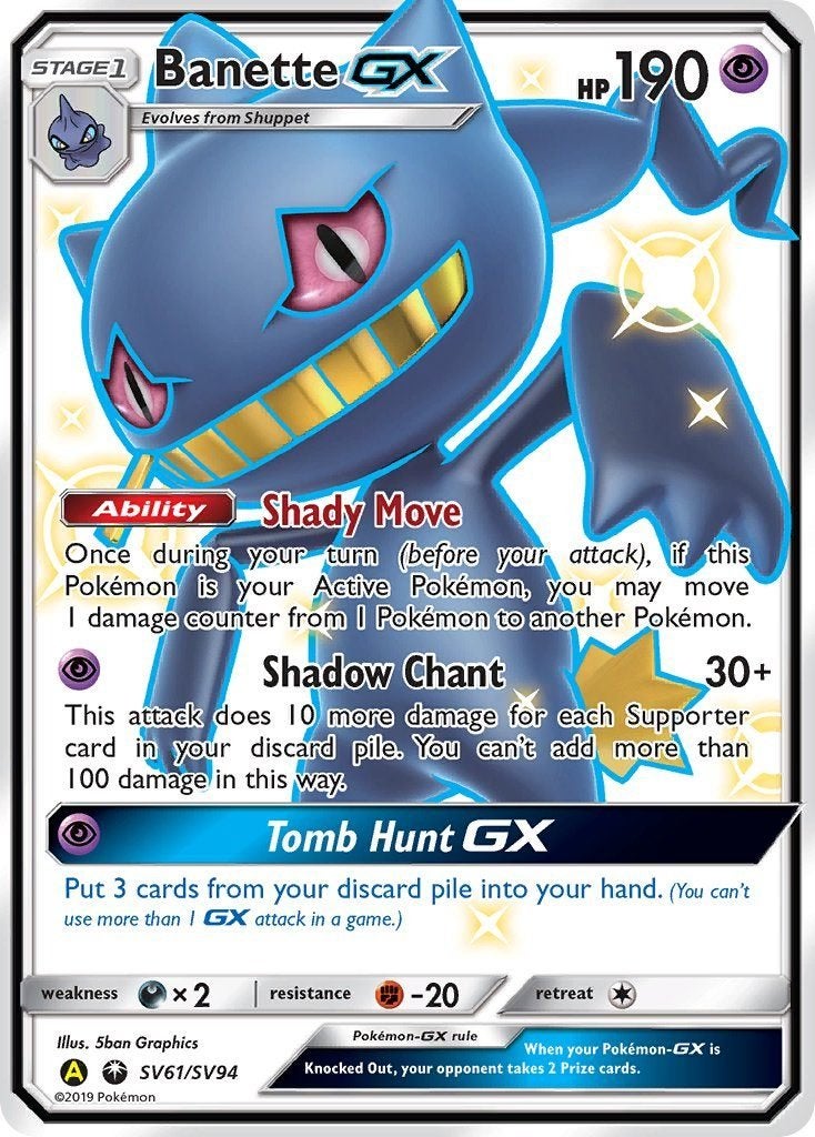 Hidden Fates - Shiny Vault Banette-GXSV61/SV94, Ophalen of Verzenden, Nieuw, Losse kaart