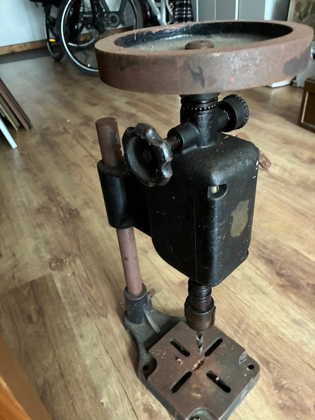 Antieke Kolomboormachine - Handbediend, Ophalen of Verzenden, Gebruikt, Minder dan 400 watt, Kolomboormachine