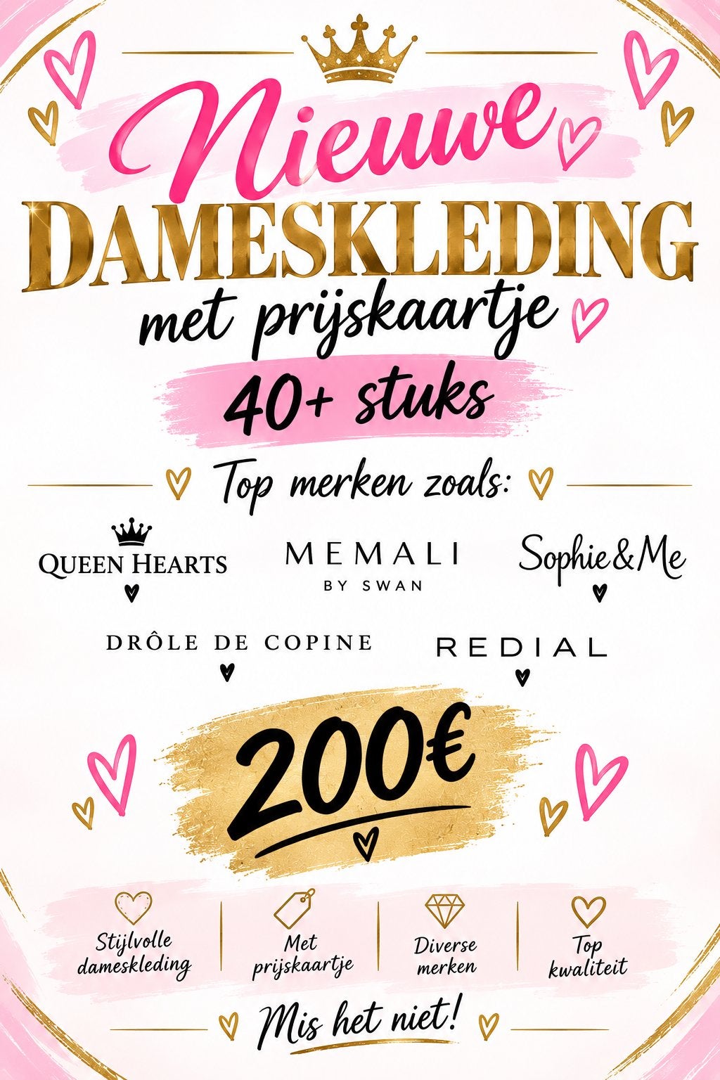 Nieuwe Dameskleding met prijskaartje - 40+ stuks, Ophalen of Verzenden, Nieuw