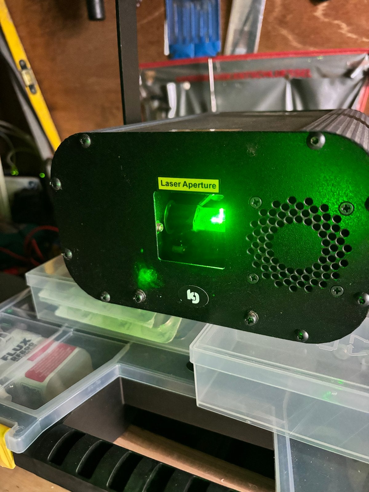 Groene Laser Orbiter - DMX en Geluidgestuurd, Ophalen, Gebruikt, Laser, Geluidgestuurd