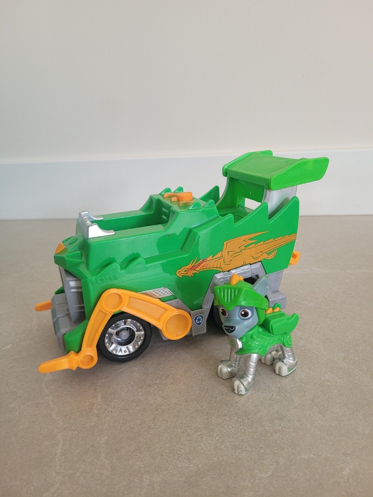 PAW Patrol Rescue Knights - Rocky delux vehicle - Transform, Ophalen of Verzenden, Gebruikt, Jongen of Meisje