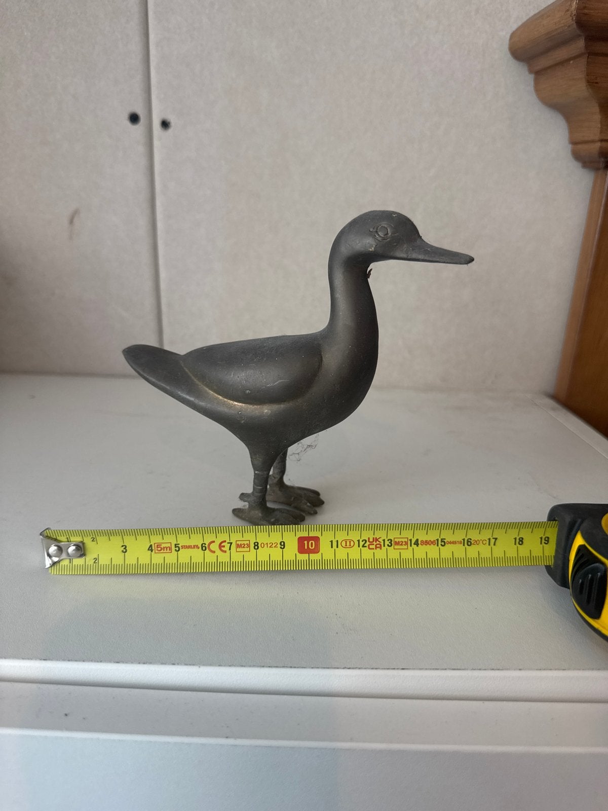 Vintage brons eend beeldje - decoratief, Ophalen of Verzenden