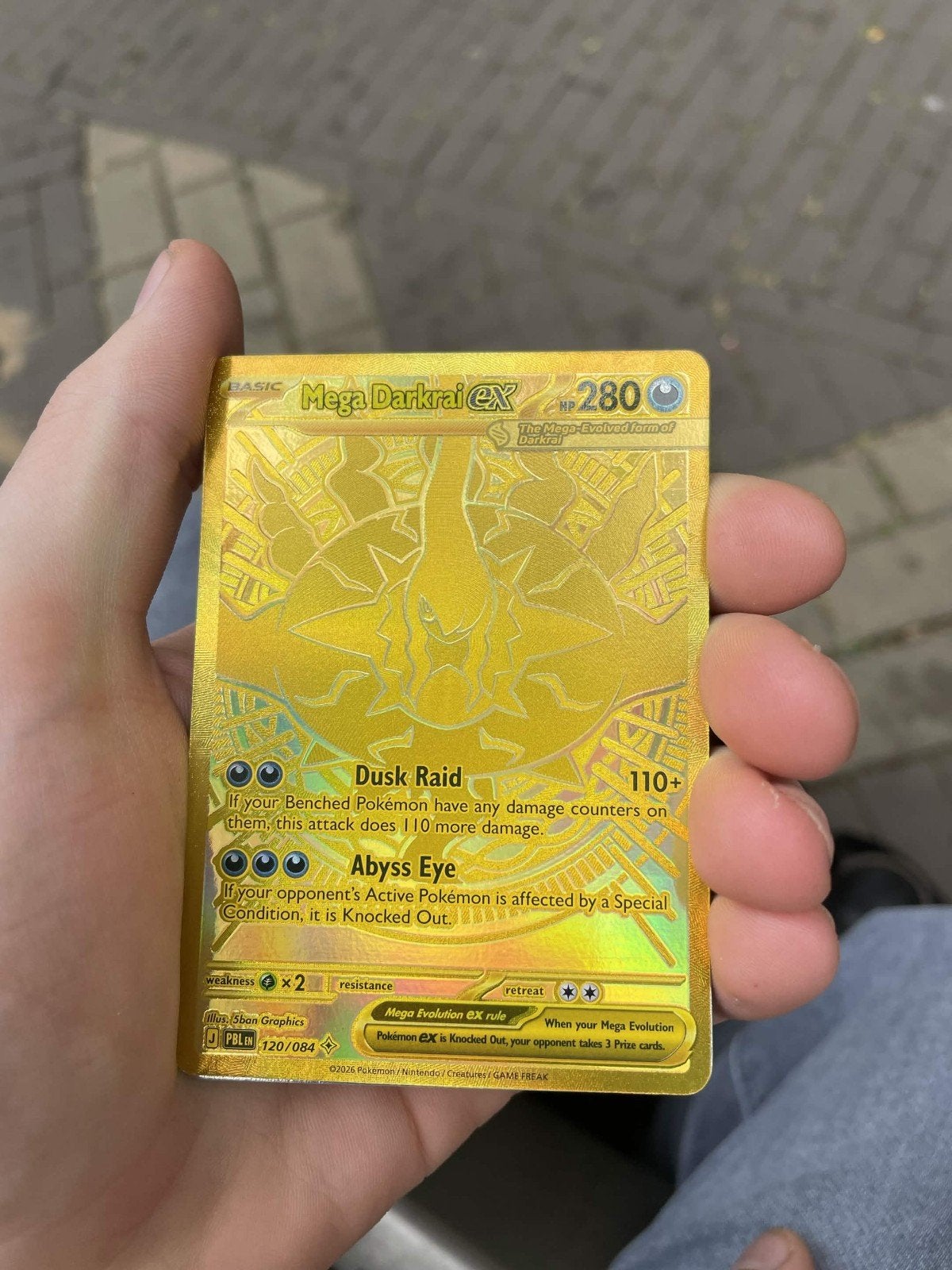 Mega Darkrai EX 120/84 Pokémon Kaart, Foil, Losse kaart, Ophalen of Verzenden, Zo goed als nieuw