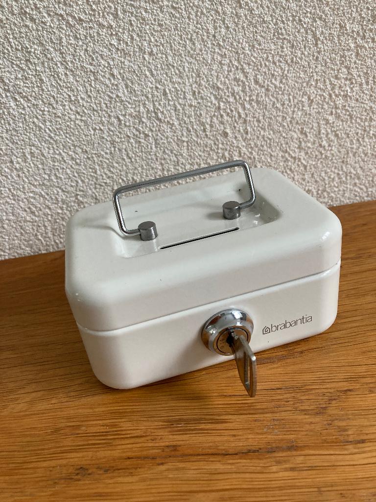 Retro Brabantia klein geldkistje vintage met sleutel, Verzamelen, Retro, Ophalen of Verzenden, Huis en Inrichting