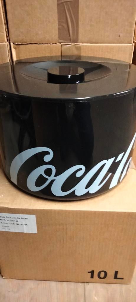Coca Cola ijsemmer 10 liter - Zwart met logo, Ophalen of Verzenden