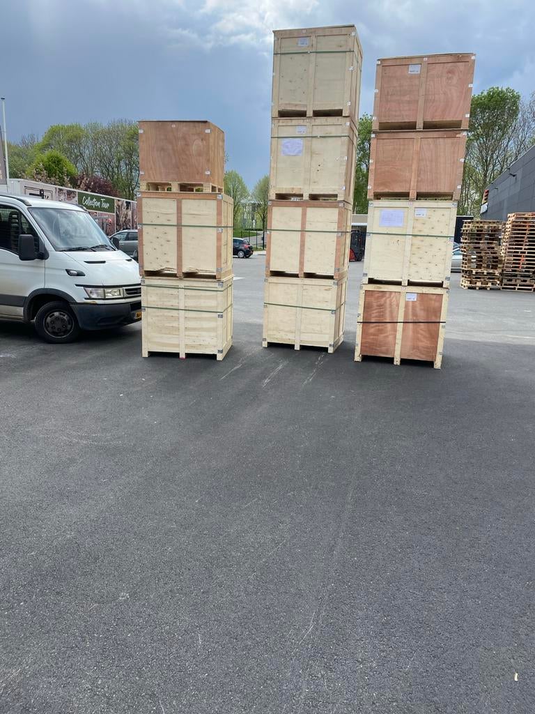 Robuuste houten kisten voor opslag of transport, Gebruikt, Ophalen of Verzenden, 75 tot 100 cm, 75 cm of meer