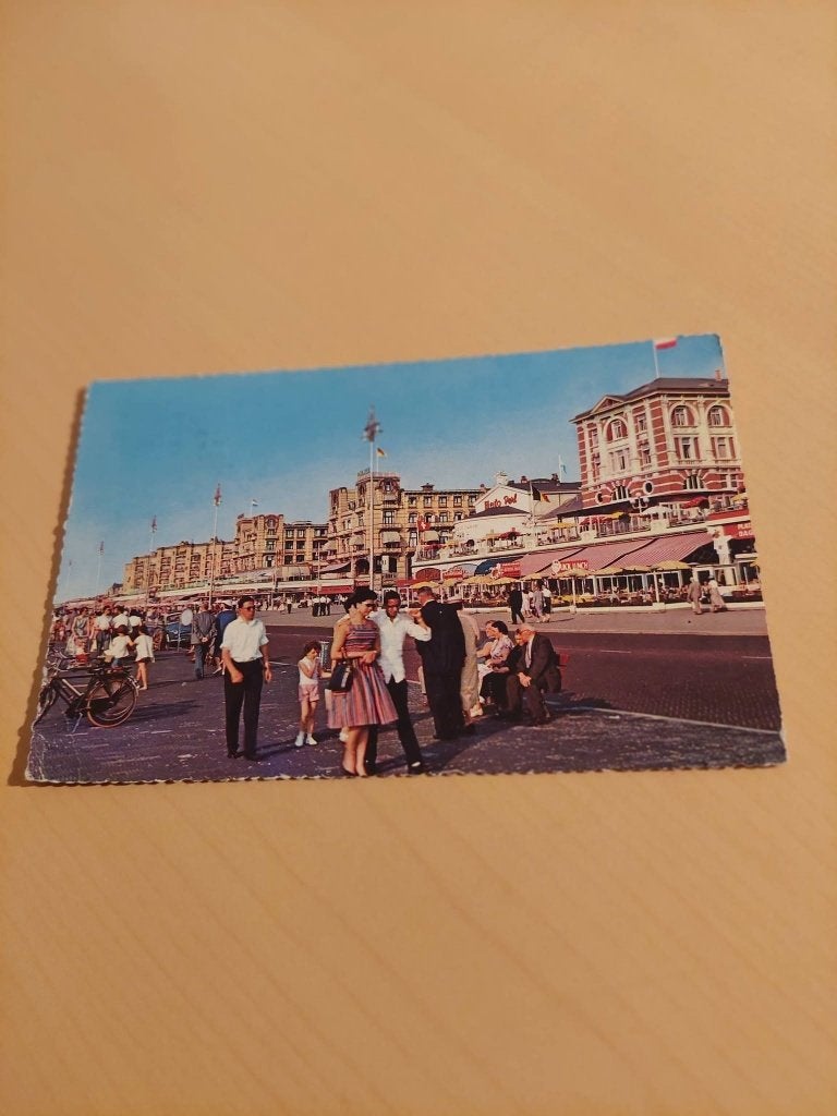kaart . Scheveningen Boulevard, Ophalen of Verzenden, 1940 tot 1960, Gelopen, Stad of Dorp