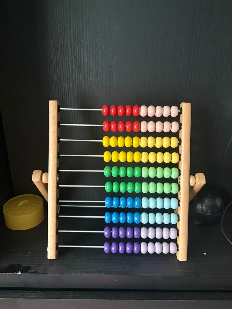 Telraam Houten Abacus Kleurrijk Educatief Speelgoed, Ophalen of Verzenden, Gebruikt, Rekenen