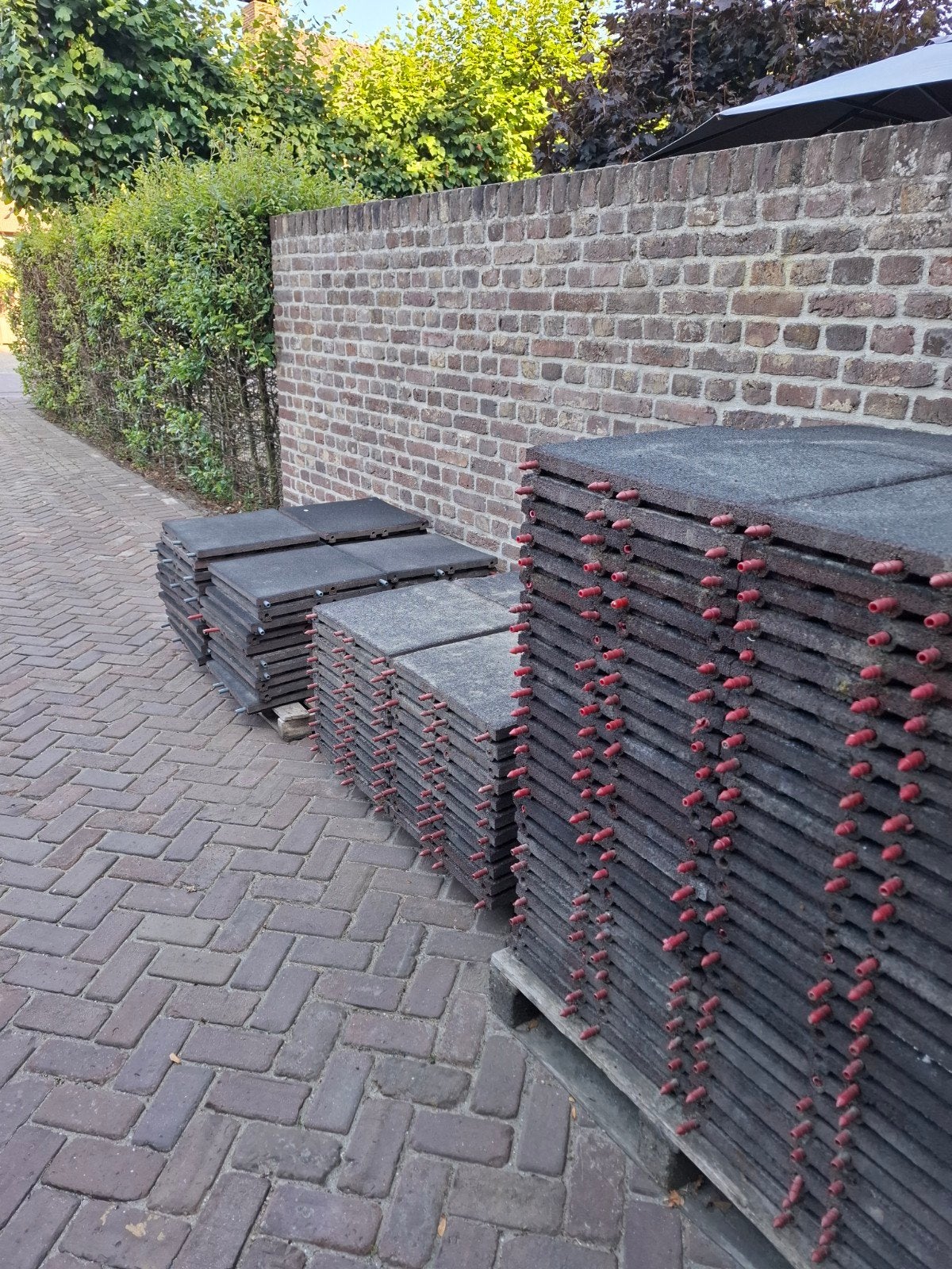 ️ Rubberen tegels 50x50x4,5 cm Speeltoestellen Paardenstal, Ophalen, 10 m² of meer