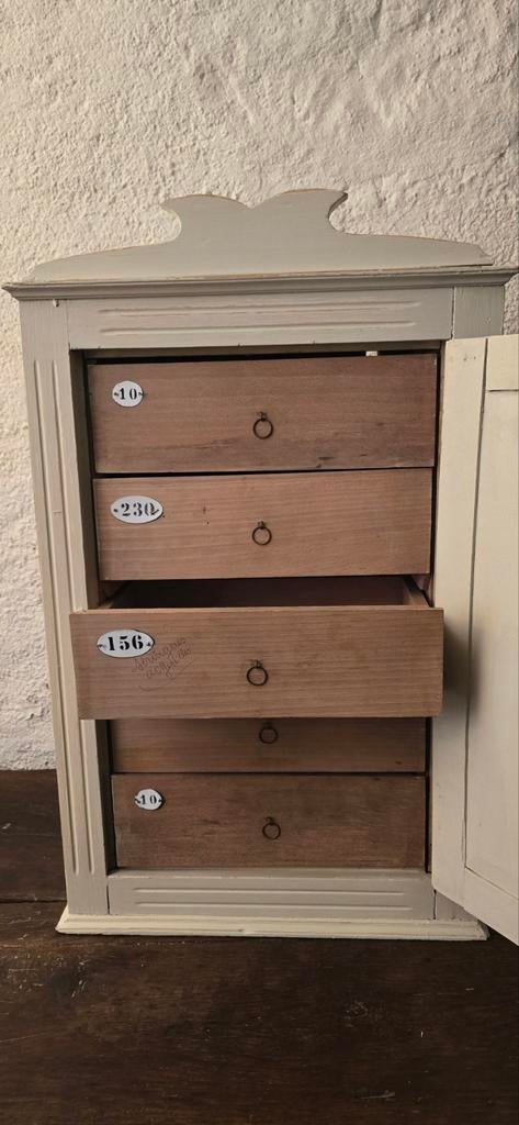 SALE: oud Frans apothekerskastje kastje met houten lades, Ophalen of Verzenden