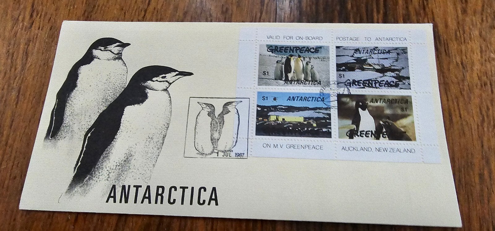 Greenpeace Expeditie Antarctica Envelop met Pinguïns, Verzenden, Envelop