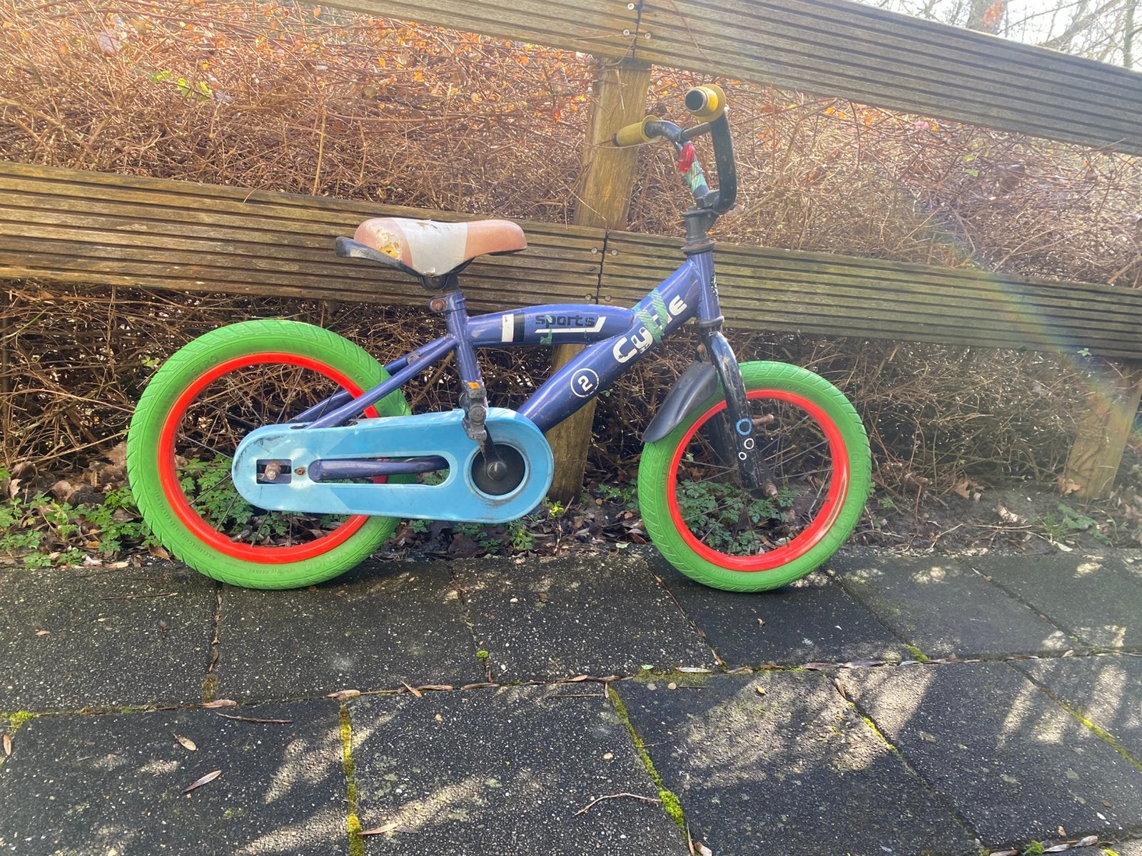 Kinderfietsje voor beginners fietsje, Ophalen of Verzenden, Gebruikt, Terugtraprem