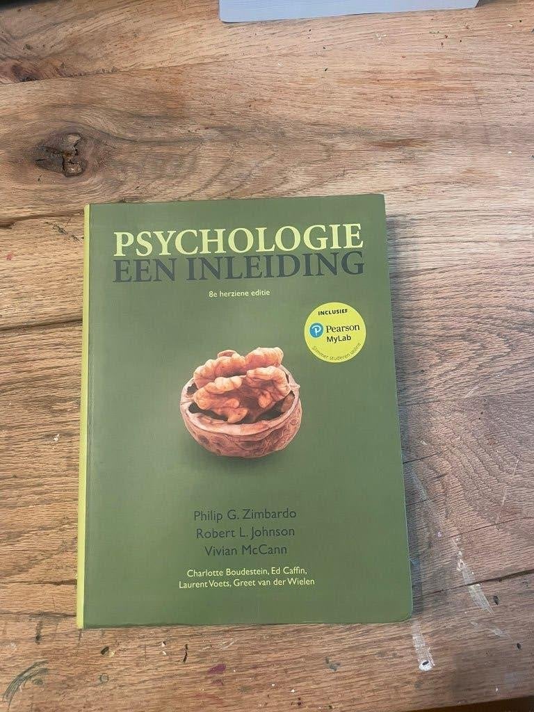 Studieboek Psychologie een inleiding, Zo goed als nieuw, Gamma, Philip G. Zimbardo, Robert L. Johnson, Vivian McCann, HBO