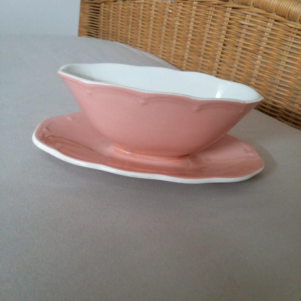 Vintage juskom Boch Belgium la louviere roze. zie merkje, Ophalen of Verzenden