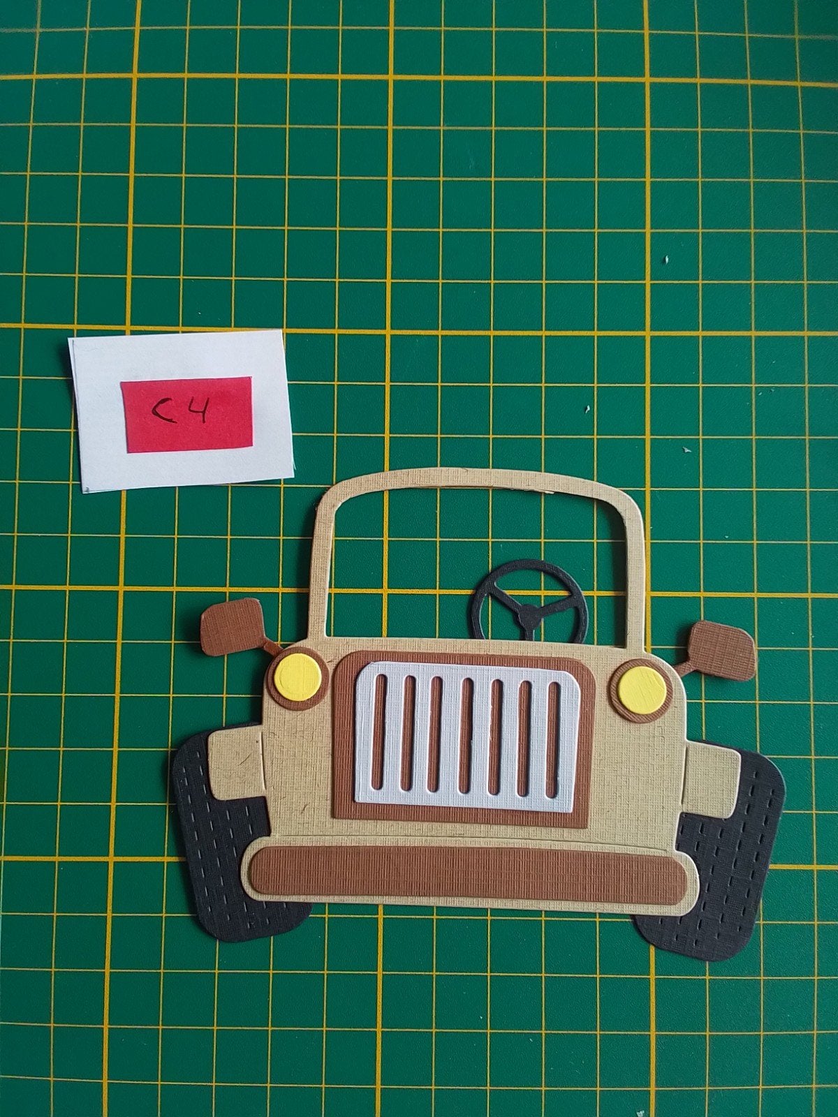 C4 Stansjes bruine jeep, Ophalen of Verzenden, Nieuw